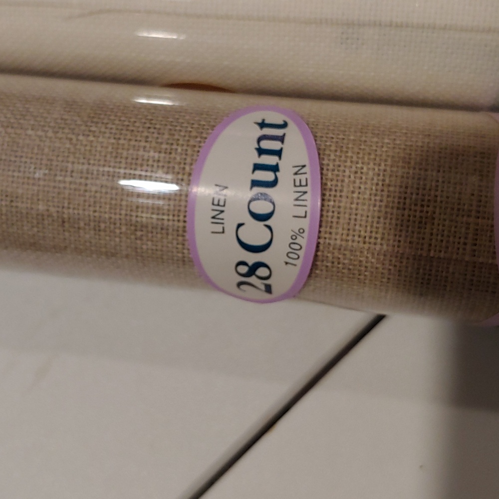 X-stitch Fabric Roll Set - Tan, White, Dark blue. Soft Grey - Picture 3 of 7